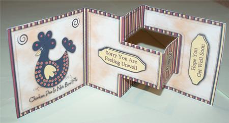 Chicken Pox Get Well Soon T-step Tri Fold by Christine Dixon