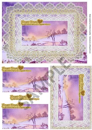 2 More Snow Scenes. Original Watercolours by Christine Dixon