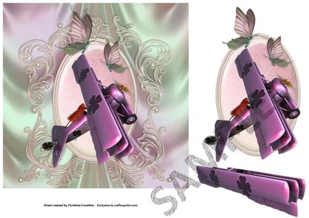 The Rose Baroness Fantasy Wwi Airplane by Christine Dixon