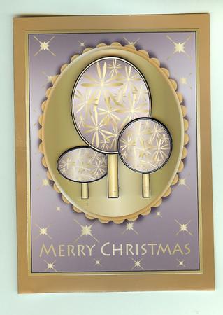 Modern Christmas Trees Decoupage Grey by Christine Dixon