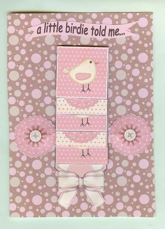 Bird and Flower Waterfall with Embellishments by Christine Dixon