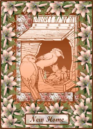 Digital Stamps - Nesting Birds by Christine Dixon