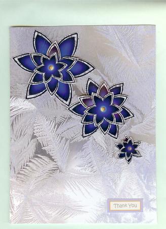 Silver Edge Beautiful Flower Embellishments 5 by Christine Dixon