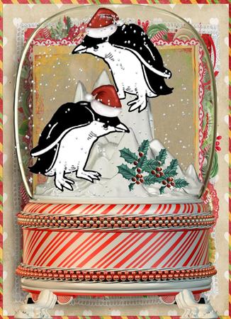 Penguin Toppers, Digital Stamps by Christine Dixon