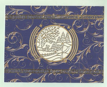Angels Lit Sky 1 Gold Metallic Swirls A4 Backing Paper by Christine Dixon