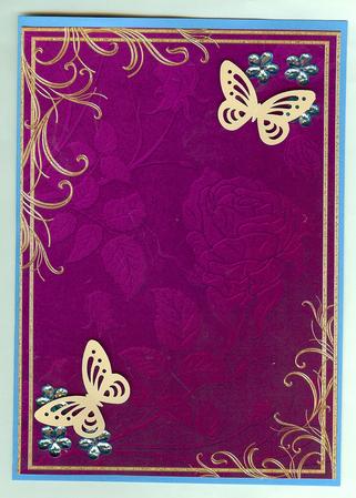Framed Jacquard Background (rich Purple) by Christine Dixon