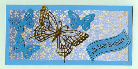 Gold Metallic Flowers Matching Backing Paper by Christine Dixon