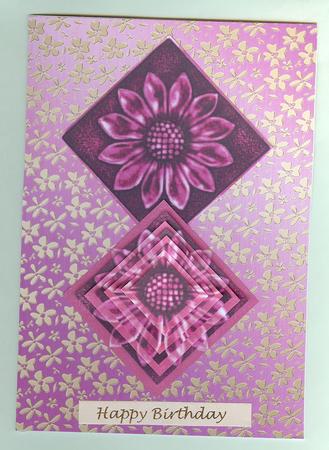 Gold Metallic Flowers Matching Backing Paper by Christine Dixon