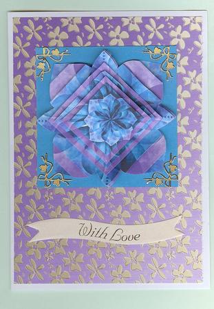 Gold Metallic Flowers Matching Backing Paper by Christine Dixon