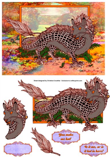 Dragon Stepping from the Frame by Christine Dixon