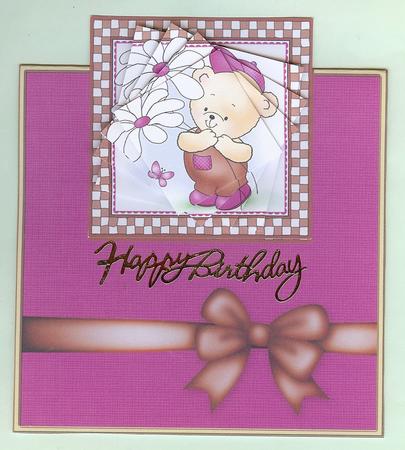 Robert's Flowers Easy Over the Edge Card N Spiral Pyramid by Christine Dixon