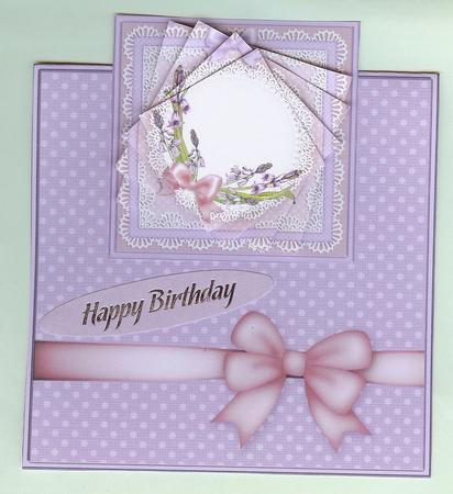 Bluebells Easy Over the Edge Card N Spiral Pyramid by Christine Dixon