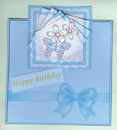 Fluttery Butterfly Easy Over the Edge Card N Spiral Pyramid by Christine Dixon