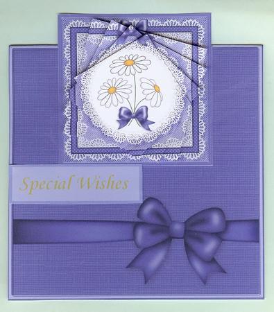 Denim N Daisies Easy Over the Edge Card N Spiral Pyramid by Christine Dixon