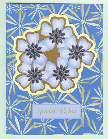 Funky Flowers Paper (cyan) by Christine Dixon