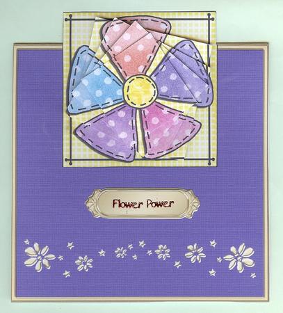 Patchwork Petals Easy Over the Edge Card N Spiral Pyramid by Christine Dixon