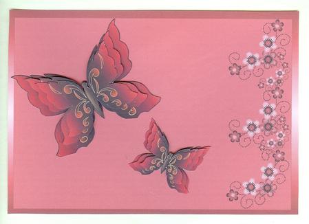 Affection Red Butterfly Embellishments by Christine Dixon