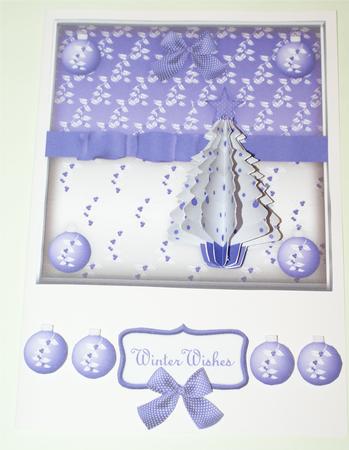 3D Christmas Tree Embellishment in Purple and White by Christine Dixon