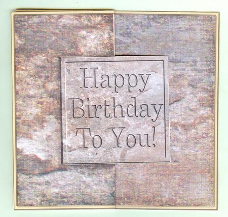 Set in Stone Birthday No-hole Fold Back Card by Christine Dixon