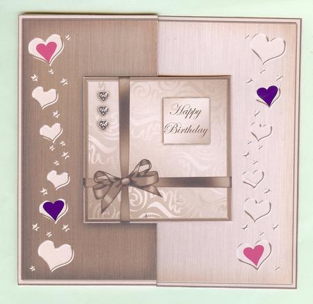 Elegant Flourish No-hole Fold Back Card by Christine Dixon