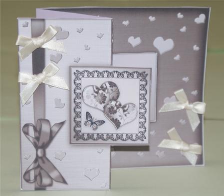 Elegant Romance Fold Back Card by Christine Dixon
