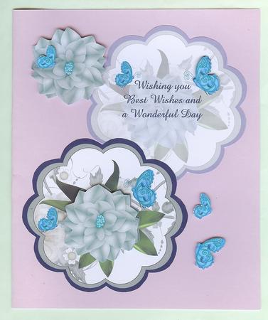 Shell Circle with Dimensional Flowers and Butterflies With by Christine Dixon