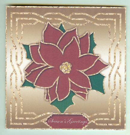 Poinsettia in Twisted Frame Cut & Fold Card by Christine Dixon