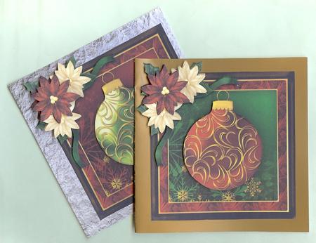 Metallic Bauble Toppers and Decoupage by Christine Dixon