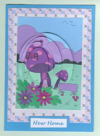 Purple Mushroom Home Pyramage by Christine Dixon
