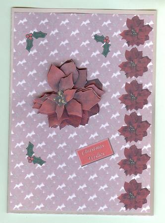 Poinsettia & Background 3D Decoupage by Christine Dixon