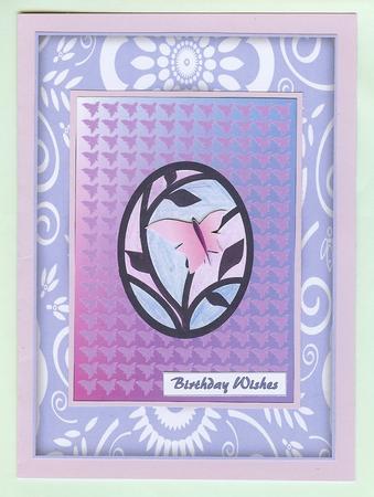 Butterfly Ellipse Silhouette Card by Christine Dixon