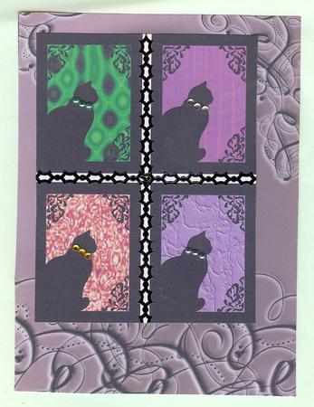 Cat Silhouette Card Fronts Sheet 4 by Christine Dixon