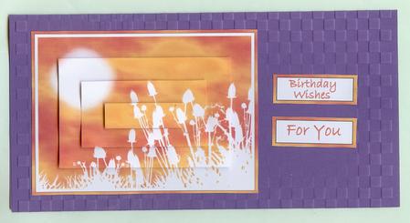 Harvest Sun - Pyramid Card Front/topper by Christine Dixon