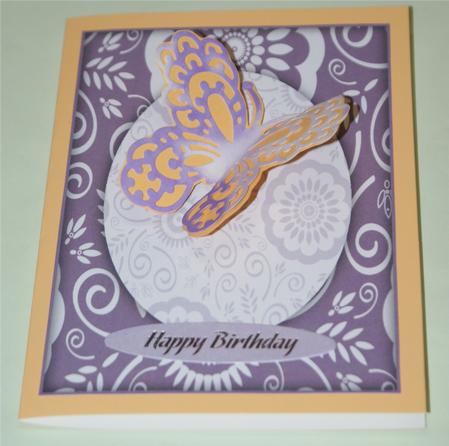 Funky Swirls Frame Effect Card Front by Christine Dixon