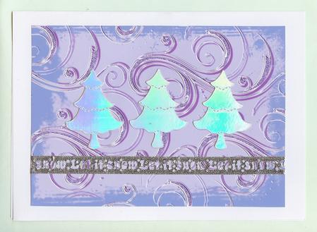 Snow Scene Village Swirls Backing Paper by Christine Dixon