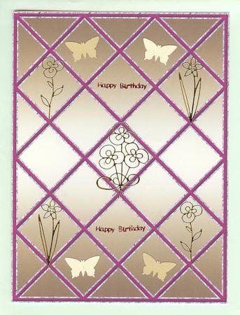 Diamond-shaped Background on Gold (8) by Christine Dixon