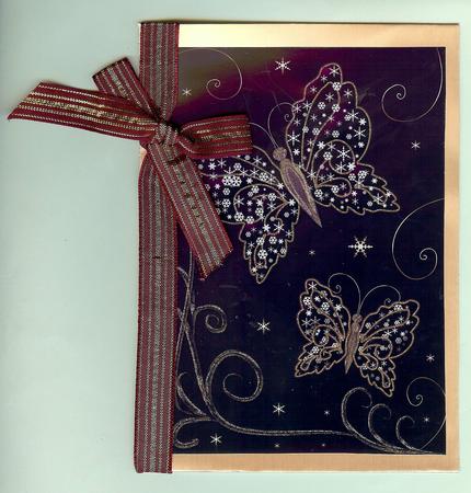 Snowflakes Butterflies & Swirls ( Dark Purple) by Christine Dixon