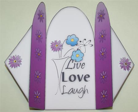 Live Love Laugh Accordian Fold by Christine Dixon