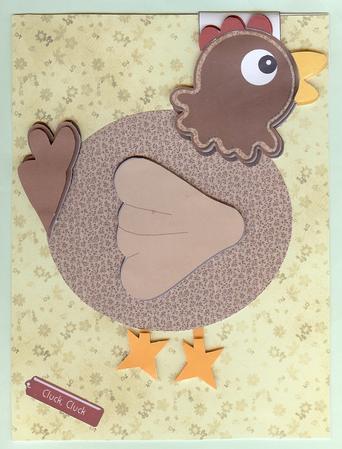 Hen Flip-up Card by Christine Dixon