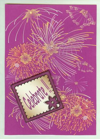 Fireworks on Purple by Christine Dixon