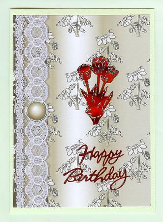 Daisy Splash 'n Lace in Beige by Christine Dixon