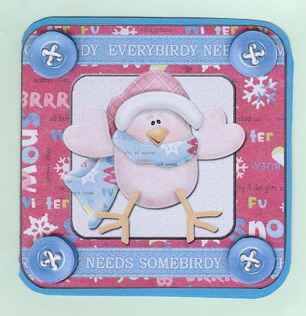Everybirdy Needs Somebirdy Christmas Quick Cut and Fold Card by Christine Dixon