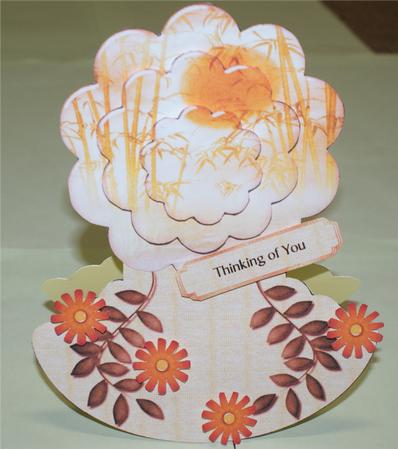 Bamboo in the Mist Wobble Card by Christine Dixon