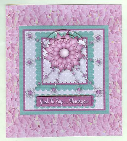 Purple Flowerburst Pyramid by Christine Dixon