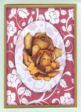 Rich Shade Floral Fantasy A5 Card Front by Christine Dixon