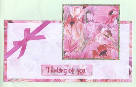 Lily & Gerbera Bouquet Dl Card Bases by Christine Dixon
