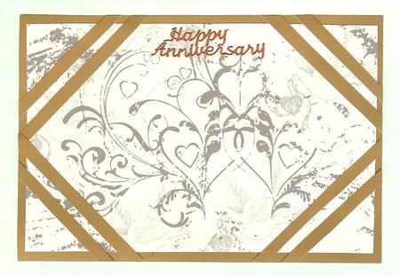 Doves and Flourish Gold Background . by Christine Dixon