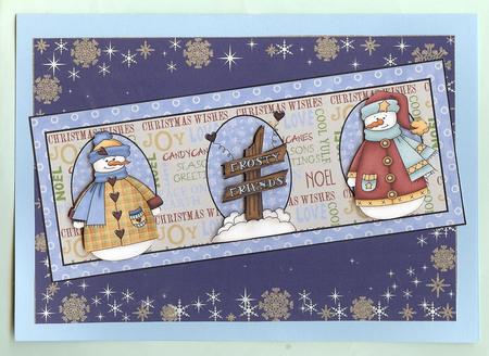 Stars & Snowflakes Large Blank Card Base 2 by Christine Dixon