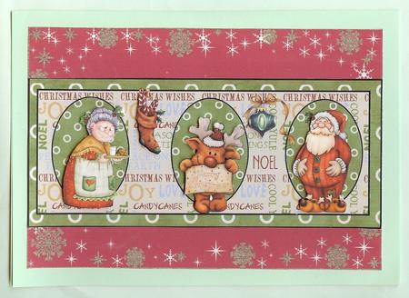 Stars & Snowflakes Large Blank Card Base 8 by Christine Dixon