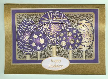 Metallic Forest Pyramid Purple by Christine Dixon
